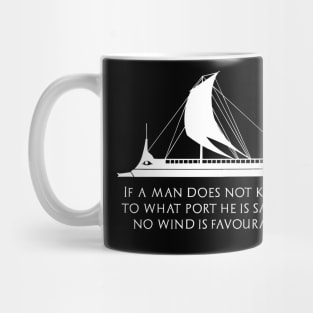 Ancient Roman Greek Stoic Philosophy Seneca Quote Mug